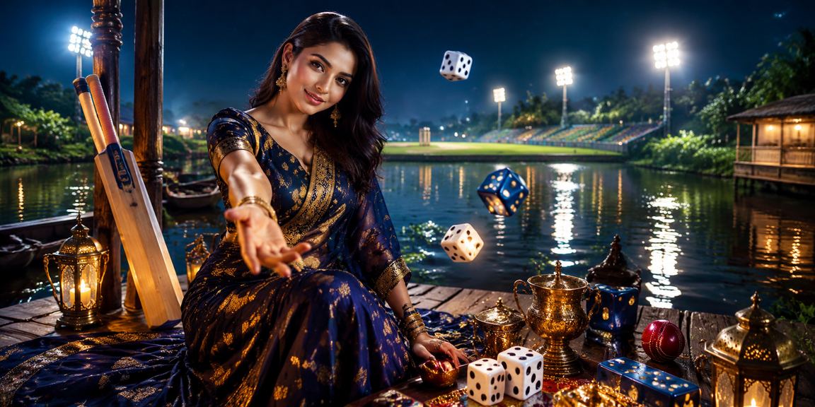 A Bangladeshi model enjoying cricket betting