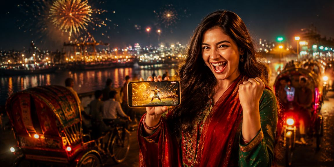 A user enjoying Cricket Betting in Dhaka